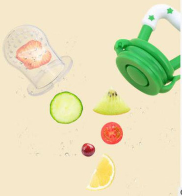 NEST CREATION Babyshark Silicone Fruit and Veggie Pacifier and feeder for baby and toodler Teether and Feeder(Green)