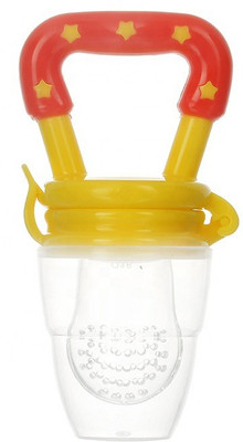 smilykid Babyshark Silicone Fruit and Veggie Pacifier and feeder for baby and toodler Teether and Feeder(Yellow)