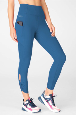 Neu Look Color Block, Self Design Women Blue Tights