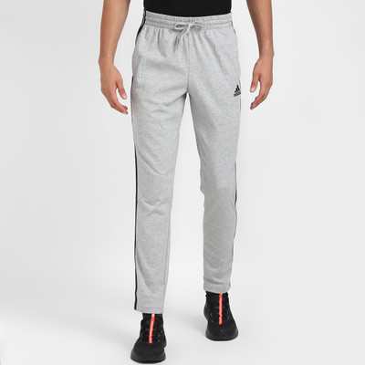 ADIDAS Striped Men Grey Track Pants