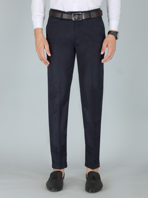 Kurus Regular Fit Men Blue Trousers