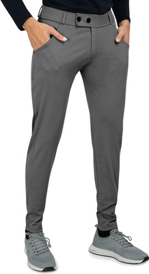 INDICLUB Slim Fit Men Grey Trousers