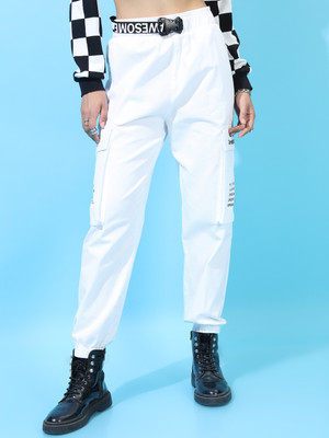 Tokyo Talkies Regular Fit Women White Trousers
