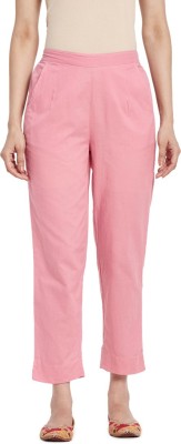 Fabindia Regular Fit Women Pink Trousers