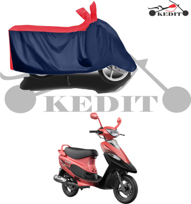 KEDIT Waterproof Two Wheeler Cover for TVS(Pep+ BS6, Red, Blue)
