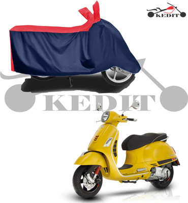 KEDIT Waterproof Two Wheeler Cover for Universal For Bike(Vespa VXL 150, Red, Blue)