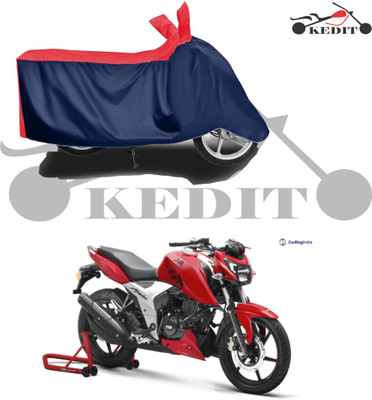 KEDIT Two Wheeler Cover for TVS(Apache RTR 200, Red, Blue)