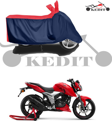 KEDIT Waterproof Two Wheeler Cover for TVS(Apache RTR 160 4V, Red, Blue)