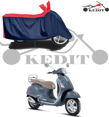 KEDIT Waterproof Two Wheeler Cover for Vespa(GTS 300 BS6, Red, Blue)