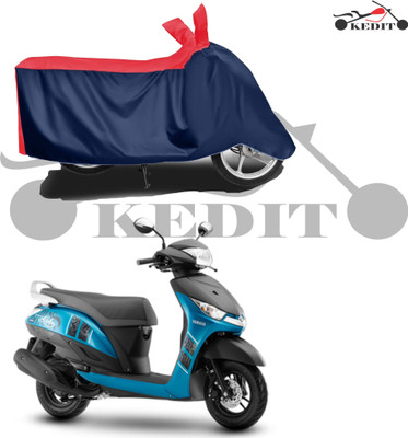 KEDIT Waterproof Two Wheeler Cover for Yamaha(Alpha BS6, Red, Blue)
