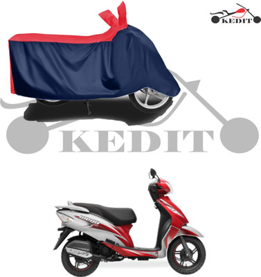 KEDIT Two Wheeler Cover for TVS(Wego, Red, Blue)