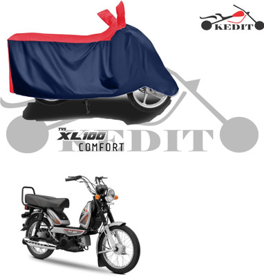 KEDIT Waterproof Two Wheeler Cover for TVS(XL 100 Heavy Duty BS6, Red, Blue)