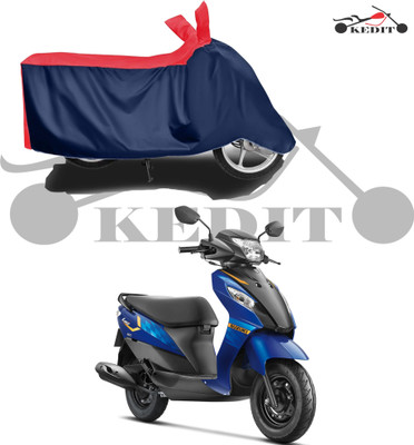 KEDIT Waterproof Two Wheeler Cover for Suzuki(Let's, Red, Blue)