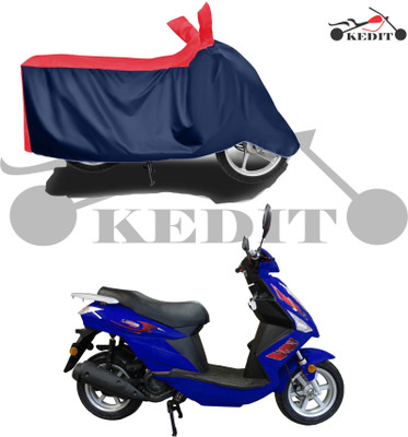 KEDIT Two Wheeler Cover for Mahindra(Gusto 125, Red, Blue)