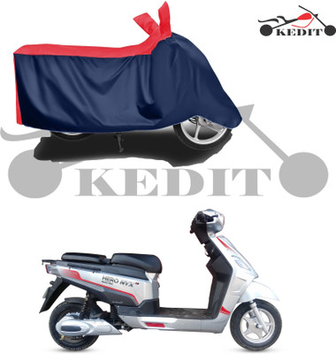 KEDIT Two Wheeler Cover for Hero(Electric NYX e5, Red, Blue)