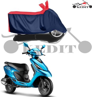 KEDIT Two Wheeler Cover for TVS(Scooty Pep Plus, Red, Blue)