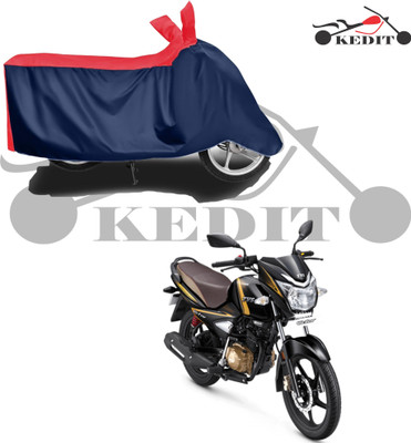 KEDIT Waterproof Two Wheeler Cover for TVS(Victor BS6, Red, Blue)