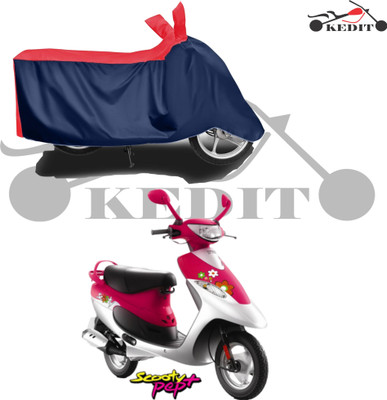 KEDIT Waterproof Two Wheeler Cover for TVS(Pep Plus, Red, Blue)