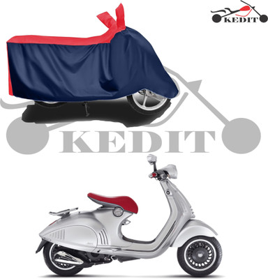 KEDIT Waterproof Two Wheeler Cover for Vespa(Piaggio Elettrica BS6, Red, Blue)