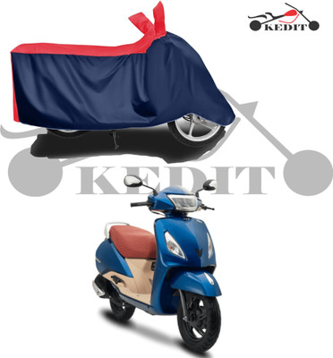 KEDIT Two Wheeler Cover for TVS(Jupiter Grande, Red, Blue)