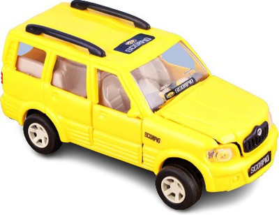 Shinsei Kids Scorpio Car Pull-back Toy Opening doors boot(dikki) & hood(bonnet)(Yellow, Pack of: 1)