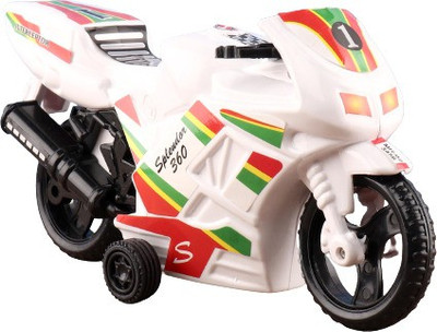 Shinsei Kids Splendor Bike Pull-back Race Toy Best Gift for Boys(White, Pack of: 1)
