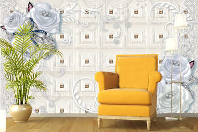 decorative india Floral & Botanical Multicolor Wallpaper(228 cm x 40 cm)