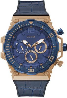 Guess analog blue dial men's watch deals