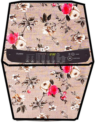 JM Homefurnishings Top Loading Washing Machine  Cover(Width: 68 cm, Brown, Cream)