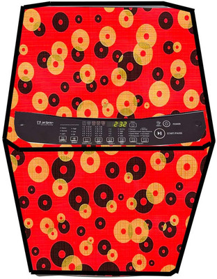 JM Homefurnishings Top Loading Washing Machine  Cover(Width: 61 cm, Torch Red, Sandy Brown)