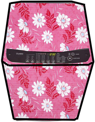 JM Homefurnishings Top Loading Washing Machine  Cover(Width: 69 cm, Pink, White)