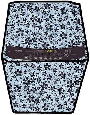JM Homefurnishings Top Loading Washing Machine  Cover(Width: 62 cm, Blue, Black)