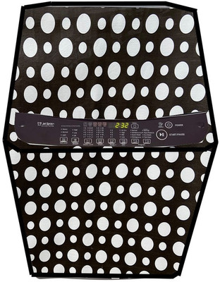 JM Homefurnishings Top Loading Washing Machine  Cover(Width: 67 cm, Black, White)