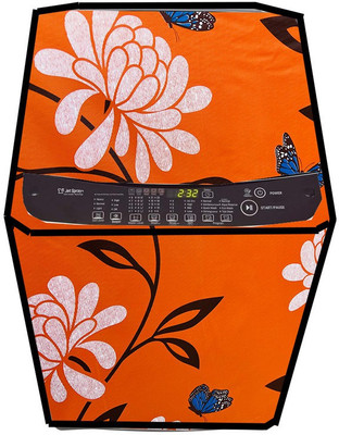 JM Homefurnishings Top Loading Washing Machine  Cover(Width: 54 cm, Orange, Bamboo)