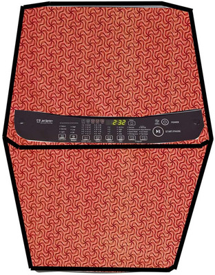 JM Homefurnishings Top Loading Washing Machine  Cover(Width: 66 cm, Brown Rust, Wll red)