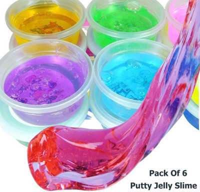 MSN Crystal Slime and 6 Air Dry Clay Non-Toxic new toys