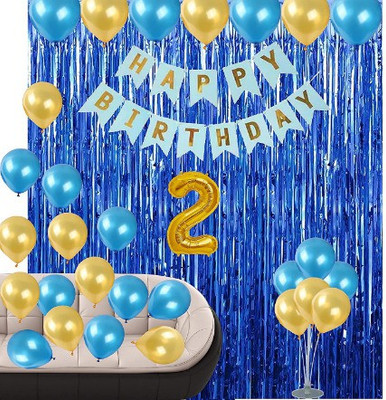 Bloomsevent Premium Quality 2nd Birthday Decoration Set with Latex & Metallic Balloon(Set of 29)