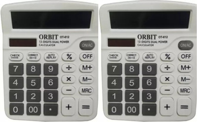 german valley A Superb And Stylish Calculator Combo Orbit 612 Grey Pack of 2 Orbit 612 Grey Pack of 2 Basic  Calculator(12 Digit)