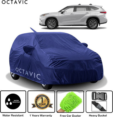 octavic Car Cover For Toyota Highlander (With Mirror Pockets)(Blue)
