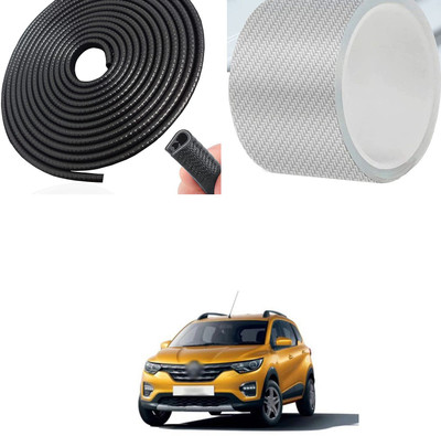 PRTEK Aluminium, Rubber Car Door Guard(Black, Pack of 2, Renault, Universal For Car)