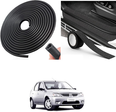 PRTEK Aluminium, Rubber Car Bumper Guard(Black, Pack of 2, Mahindra, Logan)