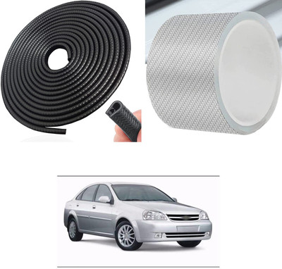 PRTEK Aluminium, Rubber Car Bumper Guard(Black, Pack of 2, Chevrolet, Optra)