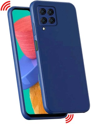 KloutCase Back Cover for Samsung Galaxy M53 5g, Original Liquid Silicone Case(Blue, Camera Bump Protector, Silicon, Pack of: 1)
