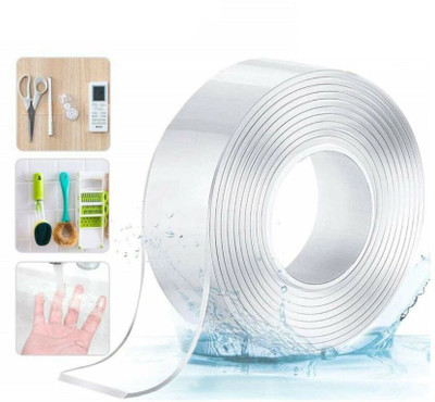 RHONNIUM Double Sided Desktop Gel Tape Nano Double Side (Manual)(Set of 1, Transparent)