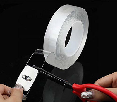 RHONNIUM Double Sided Desktop Mounting Adhesive Tape (Manual)(Clear)