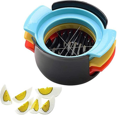 YELONA 3 in 1 Egg Slicer & Cutter With Stainless Steel Wire Multipurpose Kitchen Slicer Egg Slicer(1 Egg Slicer/Cutter)