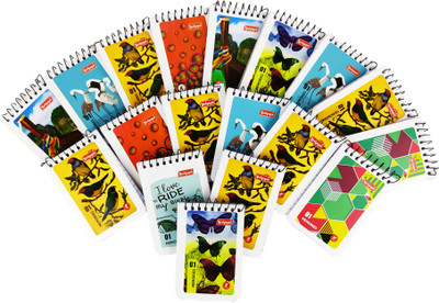 NEELGAGAN Spiral Note Pad No. 1, (9.0cm x 6.2cm) 160 Page (P-20) Pocket-size Diary Ruled 160 Pages(160, Pack of 20)