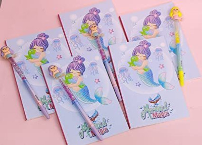 Tera13 mermaid A4 Diary ruled 60 Pages(Multicolor, Pack of 10)