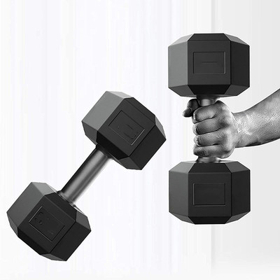 AMAN FIT PVC Set 3KG X 2 PCS, 1 Pair , Hex , Home Gym Fixed Weight Dumbbell(3 kg)