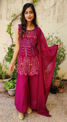 GRX Women Kurta Palazzo Set